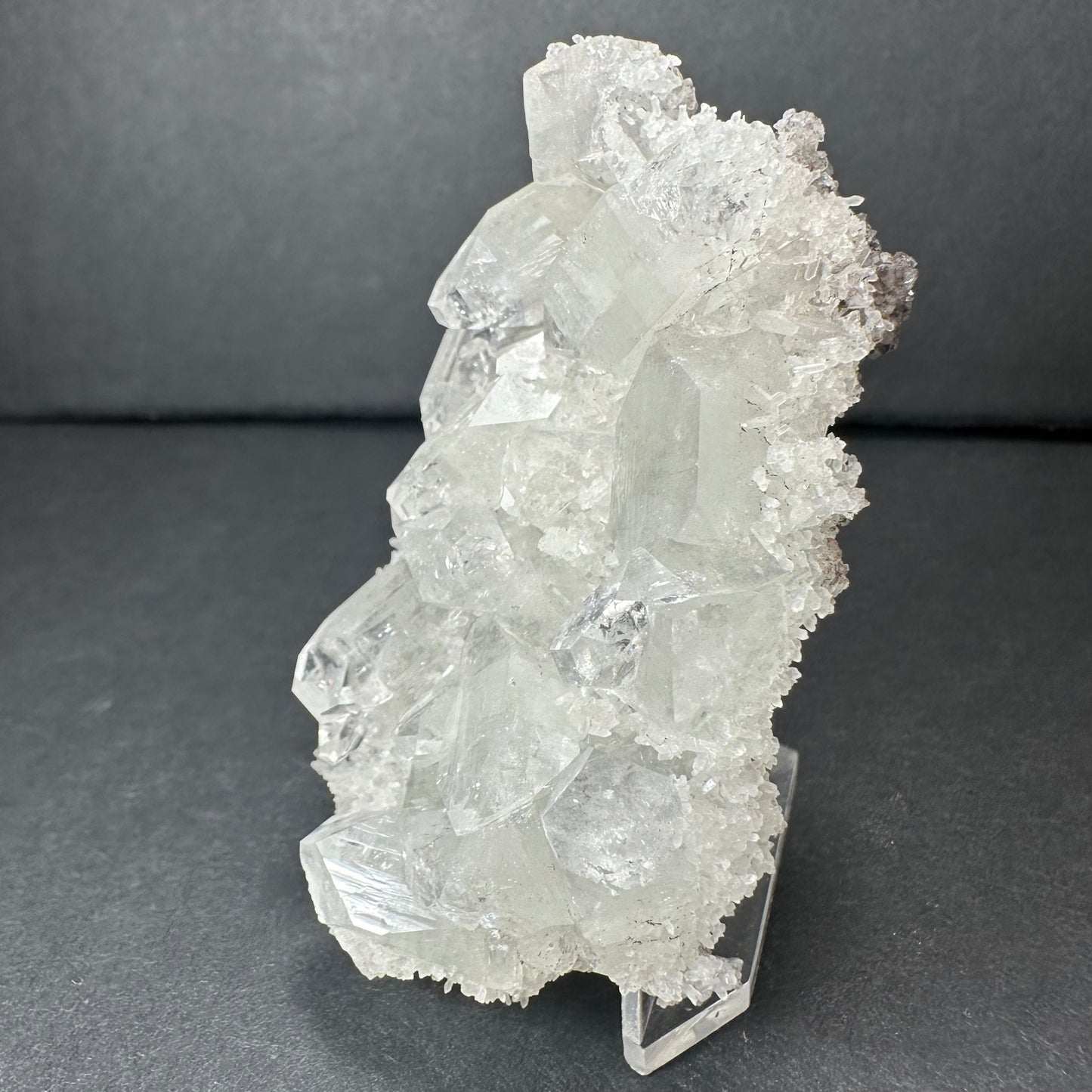 Clear Apophyllite Crystal Cluster Micro Specimen from India