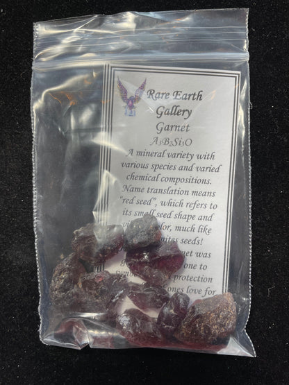 Pyrope Garnet Rough Specimen Bag 35g