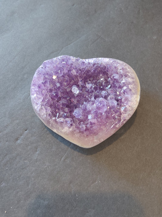 Amethyst Heart Geode Sculpture