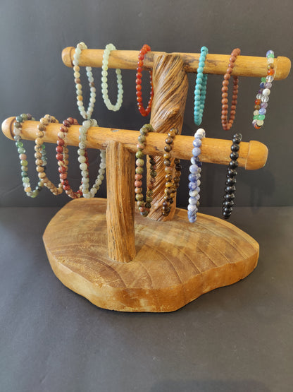 Beaded Stone Bracelet 6mm