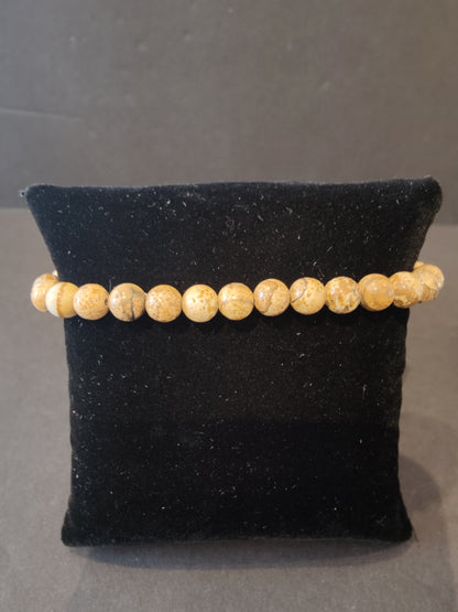 Beaded Stone Bracelet 6mm