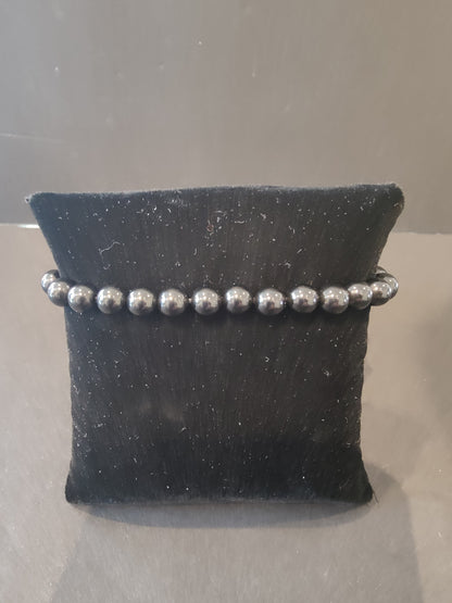 Beaded Stone Bracelet 6mm