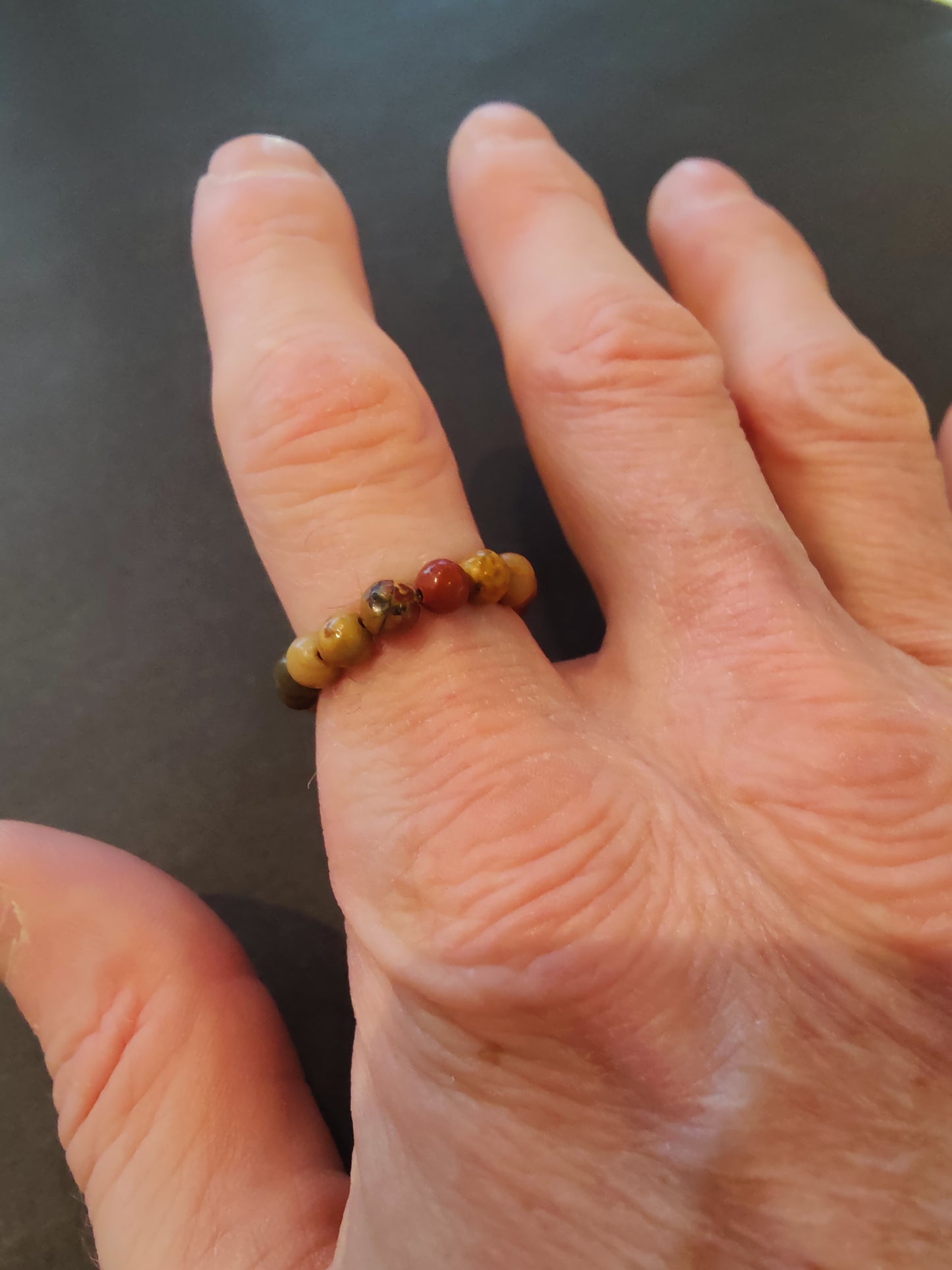 Beaded 4mm Stone Ring