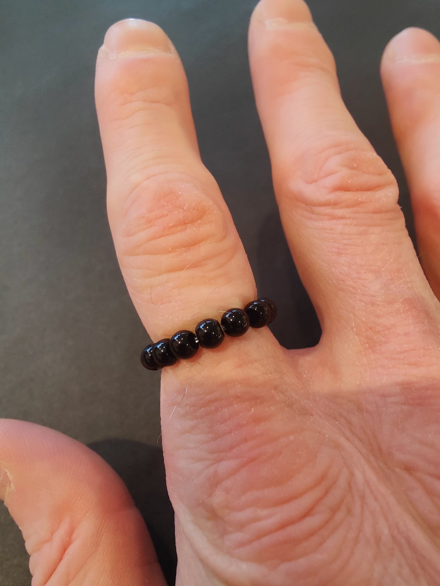 Beaded 4mm Stone Ring