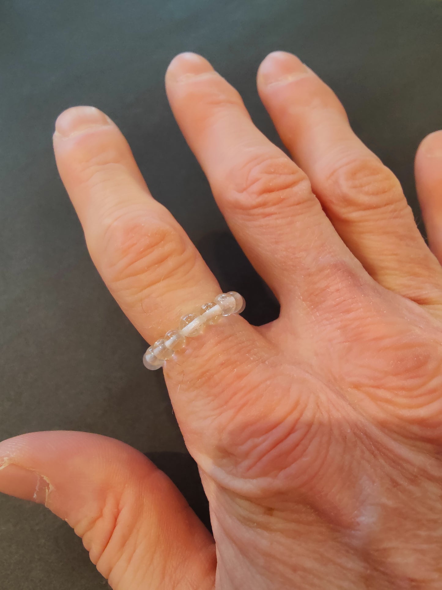 Beaded 4mm Stone Ring