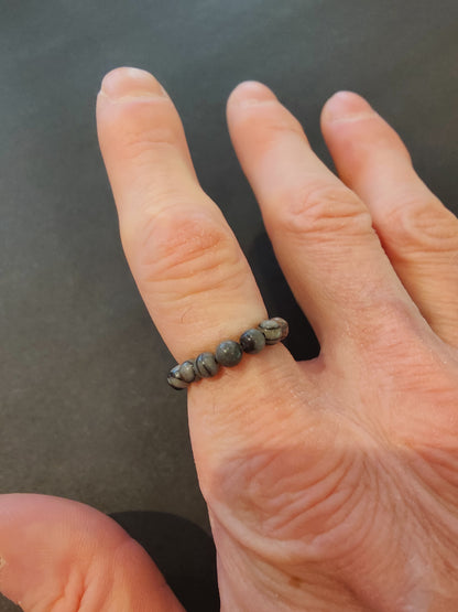 Beaded 4mm Stone Ring