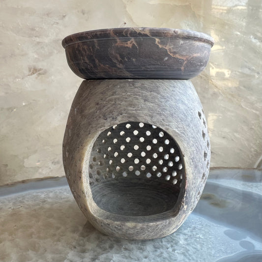 Carved Soapstone Essential Oil Burner 3.5"