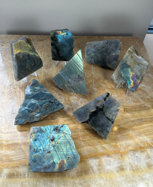 Labradorite Slab Polished on One Side