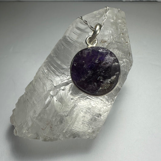 Natural Rough Amethyst Pendant