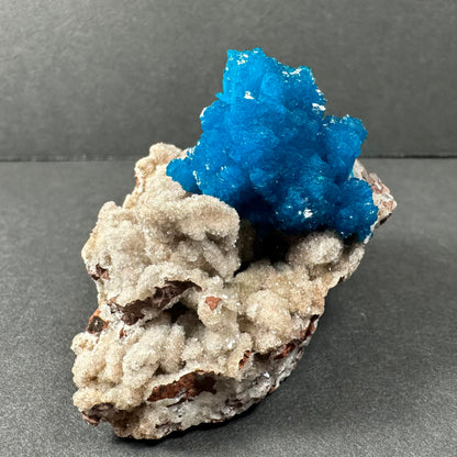 Cavansite with Stilbite on Matrix from Pune, Maharashtra, India