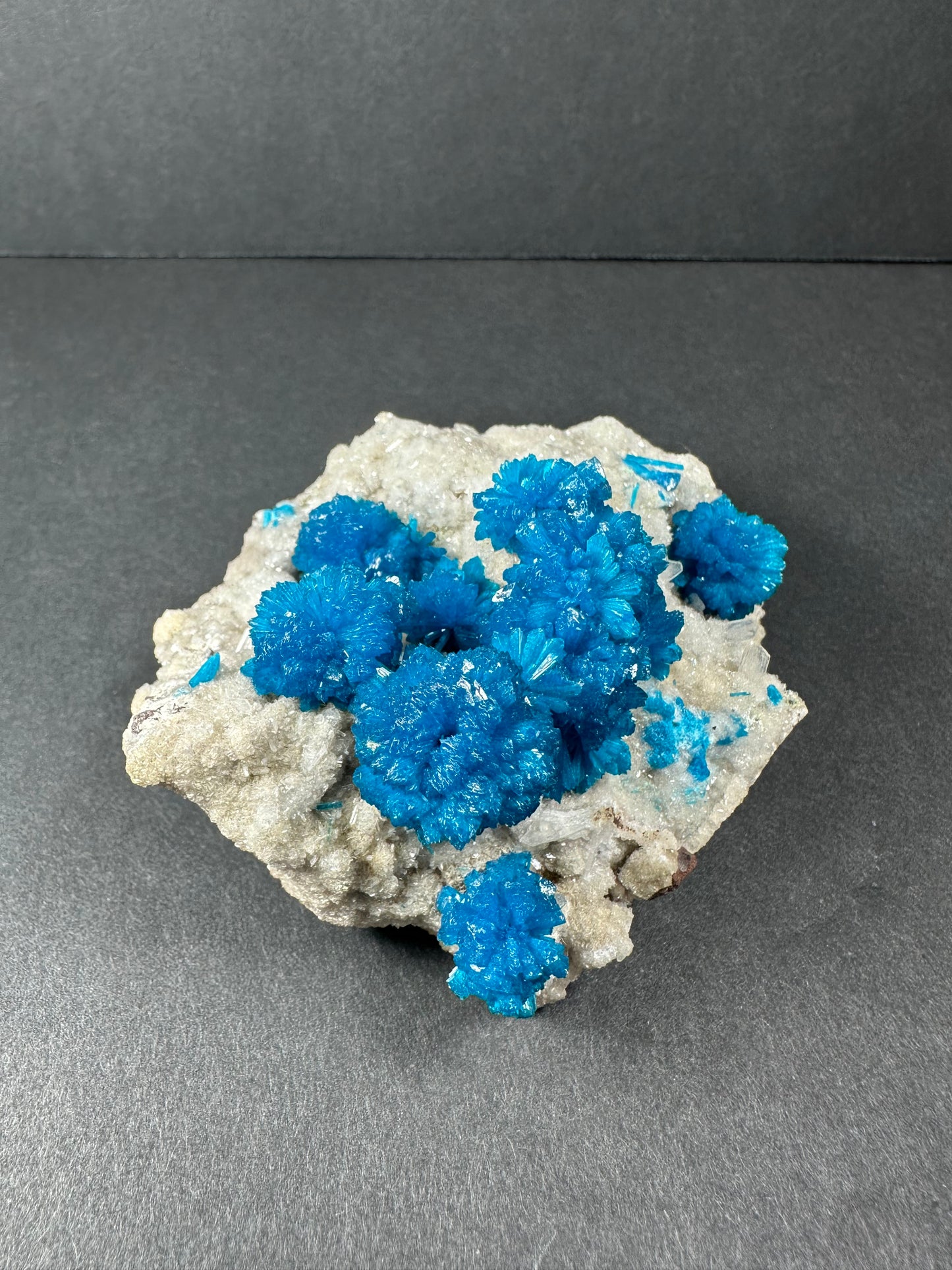 Cavansite with Stilbite on Matrix from Maharashtra, Pune, India