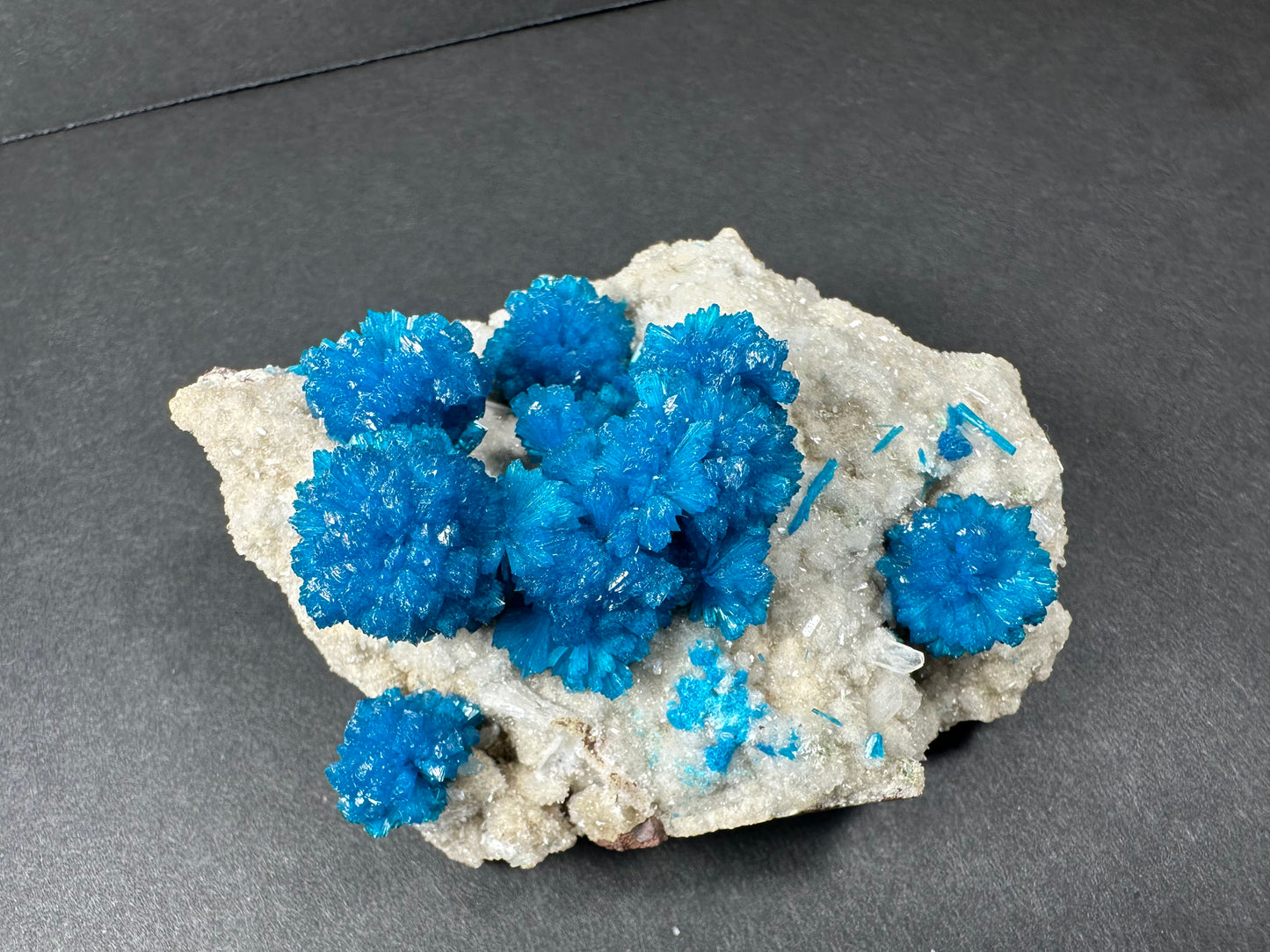 Cavansite with Stilbite on Matrix from Maharashtra, Pune, India