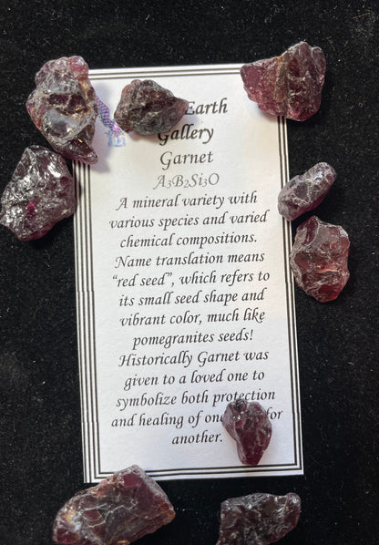 Pyrope Garnet Rough Specimen Bag 35g