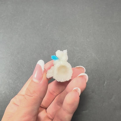Cavansite Ball 'Floaters' on Stilbite SM from Maharashtra, Pune, India