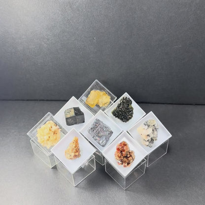 Thumbnail Specimens in Acrylic Box from Morocco