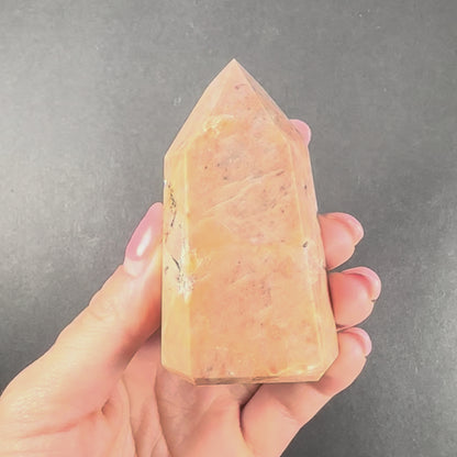 Peach Moonstone Tower from Brazil
