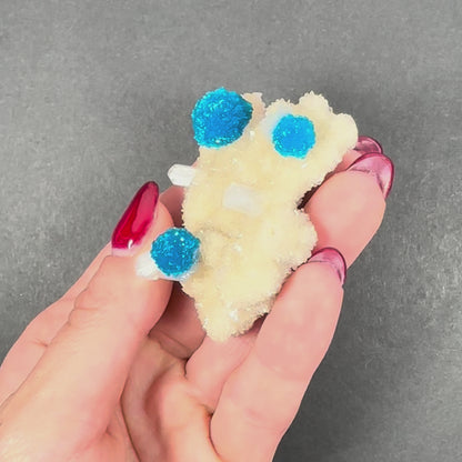 Cavansite on Stilbite Matrix from Maharashtra, Pune, India