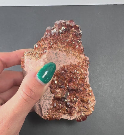 Vanadinite Cluster on Matrix from Mibladen, Morocco