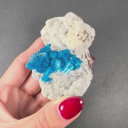 Cavansite with Stilbite on Matrix from Maharashtra, Pune, India