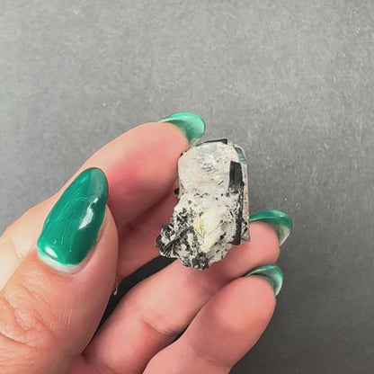 White Topaz with Black Tourmaline Mt. Antero, San Isabel National Forest, Colorado