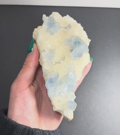 Celestite Crystals with Scalenohedral Calcite