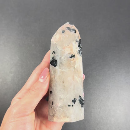Peach Moonstone Tower from Brazil