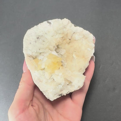 Yellow Powellite with Heulandite from Maharashtra, Pune, India