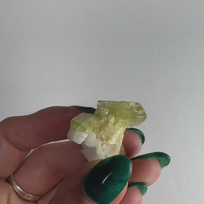 Brazilianite on Albite