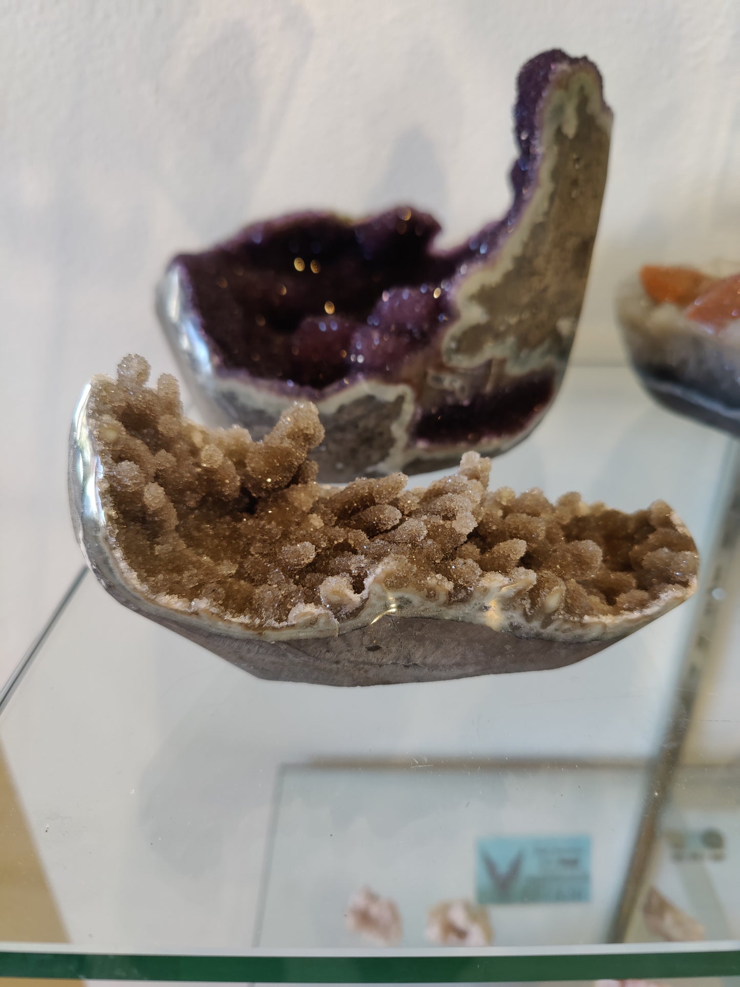 Polished Smoky Quartz Stalactite Formation Geode Sculpture